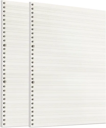 Miniatura 16 de Zelten 1 paquete A5 de 80 hojas/160 páginas 4 en 1 rayado cuadrado punteado en blanco hojas sueltas perforadas papel de repuesto de papel