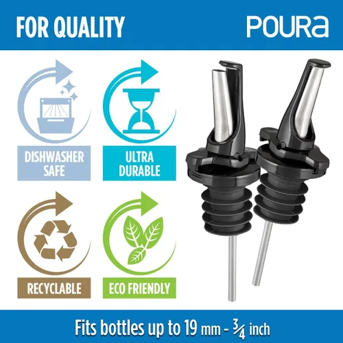 Miniatura 6 de Boquillas para verter licor 3 en 1 con protección contra moscas de la fruta incorporada - Libre de BPA y aptas para lavavajillas, higiênicas
