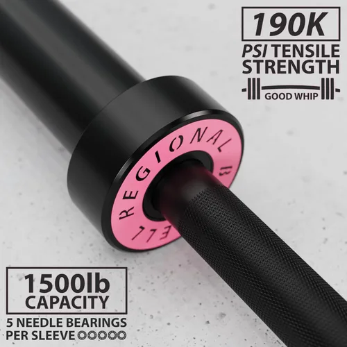 Miniatura 3 de Synergee Regional Olympic 20kg Men’s and 15kg Women’s Hard Chrome & Black Phosphate Barbells. Rated 1500lbs for Weightlifting and Powerlifting.