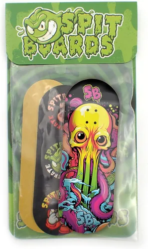 Miniatura 4 de SPITBOARDS® Diapasón de 34 mm - Madera Real (5 Capas) Forma Clásica de Popsicle Callejera - Tamaño: 34 x 96 mm - Diapasón Gráfico Único