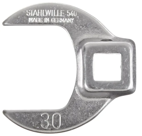 Miniatura 15 de Stahlwille 01200008 Llave de pie de gallo, 1/4" de accionamiento cuadrado, hecha de acero de aleación de cromo y cromado, tiene mordazas