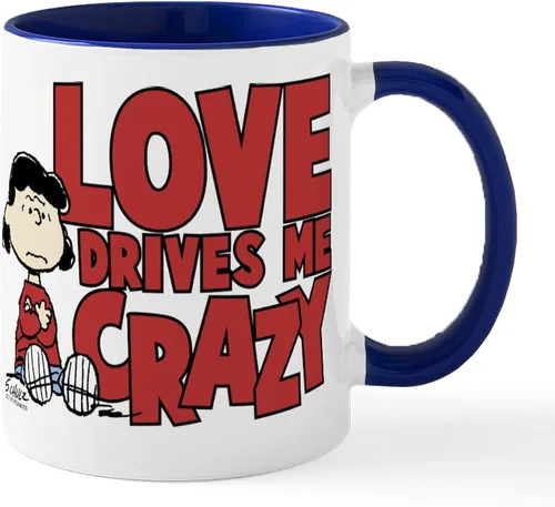 Miniatura 7 de CafePress Peanuts Lucy Love Drives Me Craz - Taza de café de cerámica de 11 oz (11.0 fl oz)