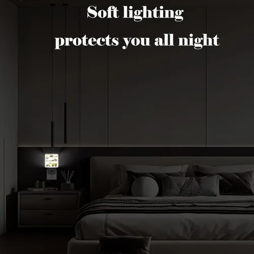 Miniatura 7 de Luz nocturna de camiones de dibujos animados, luces nocturnas enchufables con sensor de atardecer a amanecer para escaleras, pasillo, dormitorio