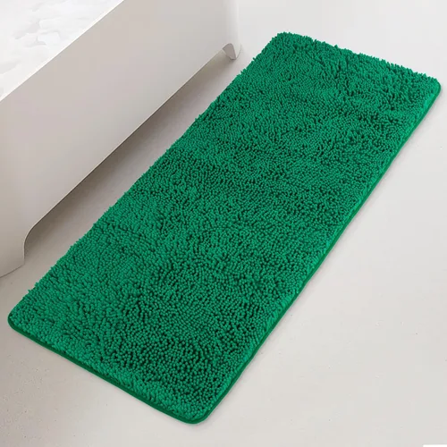 Yeaban Alfombra de pasillo de baño de 24 x 72 pulgadas, antideslizante, alfombra de baño larga de felpilla gruesa, absorbente y lavable, alfombra de