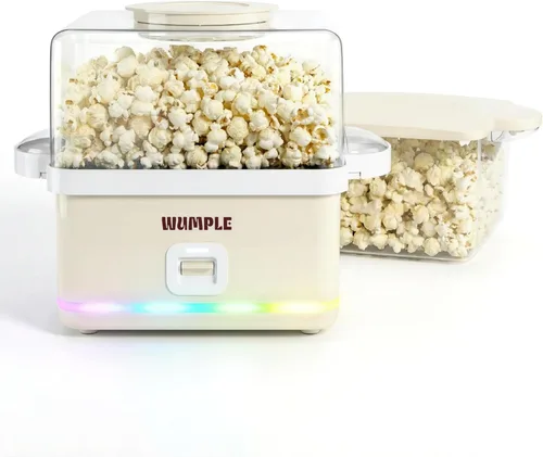 Máquina de palomitas de maíz con tazón – Máquina eléctrica de palomitas de maíz de 12 tazas para noches de cine en casa y fiestas – Popcorn Popper –