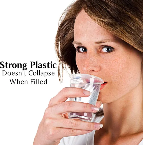 Miniatura 4 de Upper Midland Products Vasos de 5 onzas desechables de plástico a granel 2500, estas pequeñas tazas translúcidas desechables son extra resistentes