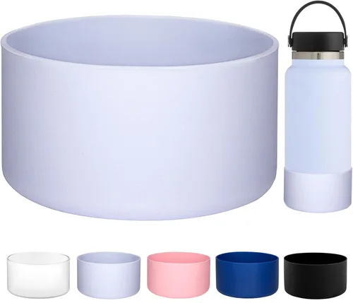 Miniatura 34 de HEYSKAY Bota protectora de silicona para botella de agua Hydro Flask, botella de agua de boca ancha, protector inferior de silicona antideslizante