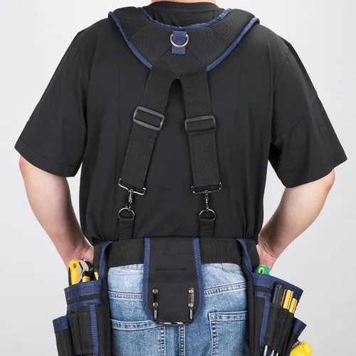 Miniatura 7 de Tool Belt Suspenders for Men, Adjustable Tool Belt with Magnetic Wristband Multifunctional Pouch Pocket for Workers Negro