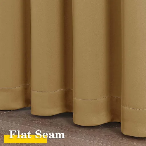 Miniatura 8 de Cortinas opacas para dormitorio, sala de estar, juego de 2 paneles de 54 pulgadas de largo, cortinas de oscurecimiento de habitación con aislamiento