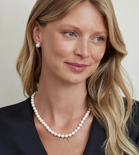 Miniatura 42 de Aretes colgantes de plata de ley 925 seleccionados a mano AAA+ de 7.5 a 0.315 in con perlas cultivadas de agua dulce blancas para mujer