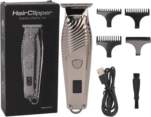YUYTE Cortadora eléctrica de pelo para hombre, recortadora de barba masculina, afeitadora de barba, cortadora de barbero inalámbrica para corte de