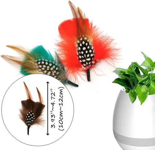 Miniatura 4 de Sombrero de plumas surtidas de plumas naturales para hombres y mujeres, sombreros artesanales, manualidades, accesorios coloridos para el cabello