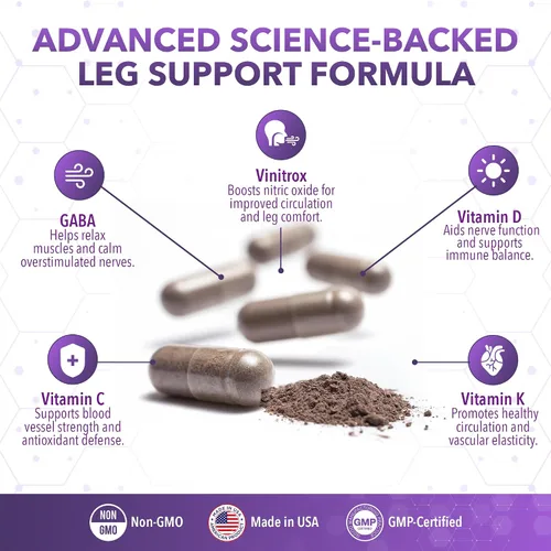Miniatura 4 de Real Science LegEase Miracle - Suplemento completamente natural para el alivio del síndrome de piernas inquietas y calambres en las piernas