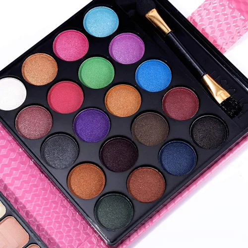 Miniatura 4 de Kit de maquillaje todo en uno: 20 sombras de ojos, 6 brillos de labios, 3 rubores, 2 polvos, 1 corrector, 1 espejo, 1 brocha, juego de regalo de Kit