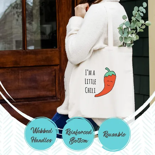 Miniatura 10 de Moonlight Makers 100% lona de algodón, bolsa de mano natural, a todo color, diseño divertido - queso