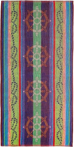 Miniatura 8 de Ipanema - Toalla de playa de viaje jacquard de rizo de 30 x 60 pulgadas, diseños surtidos, delfín, conchas marinas, peces, vela, 100% algodón