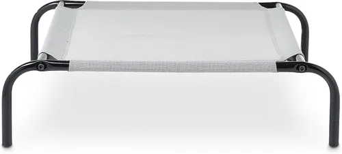 Miniatura 5 de Amazon Basics Cama elevada transpirable y refrescante para perros con marco de metal para perros grandes, 51 x 31 x 8 pulgadas, color gris