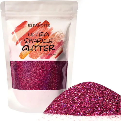 Miniatura 8 de Purpurina fina holográfica, 5.29 oz, multiusos, extra fina, para manualidades de resina, arte corporal, uñas, ojos, rostro y cabello, purpurina