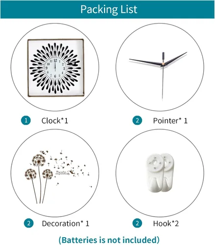Miniatura 7 de Relojes de pared grandes para decoración de sala de estar, reloj silencioso grande y moderno que no hace tictac para dormitorio, oficina, cocina