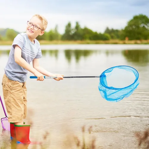 Miniatura 6 de TENDYCOCO Redes telescópicas para atrapar insectos al aire libre con cubos para niños, kit extensible para atrapar insectos y red de pesca