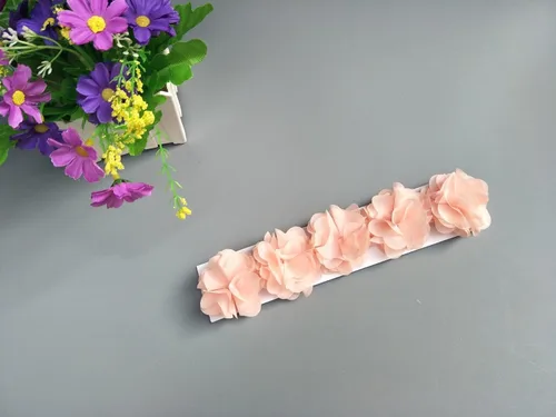 Miniatura 3 de Diademas florales para niñas con cinta de grogrén y estrellas de piel sintética para niños como fiestas, bodas, fotografía, accesorios