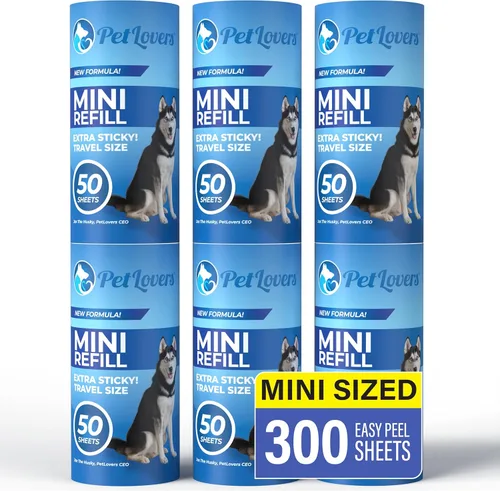 Miniatura 19 de PetLovers Juego de 800 hojas de rodillo extra pegajoso para eliminación de pelusas de mascotas y gatos, paquete de 8