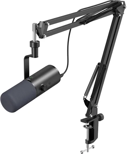 Miniatura 14 de TONOR Kit de micrófono dinámico para podcasts, interfaz de audio y micrófono XLR/USB para podcasting, grabación, micrófono de estudio cardioide XLR