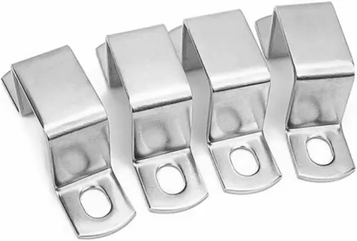 Miniatura 2 de Abrazaderas de tubo cuadrado de acero inoxidable 304 de 0.984 in de 0.984 in para sistemas de plomería de conductos de tubería de agua/puerta