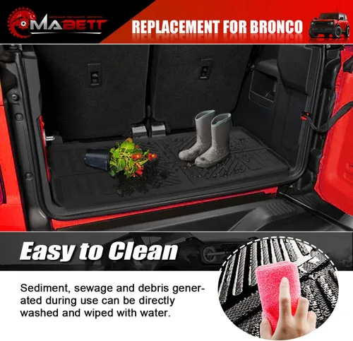 Miniatura 5 de Mabett - Tapete de carga para maletero para Ford Bronco Accesorios 2026 2021-2025 de 2 puertas, material TPE para todo tipo de clima para evitar
