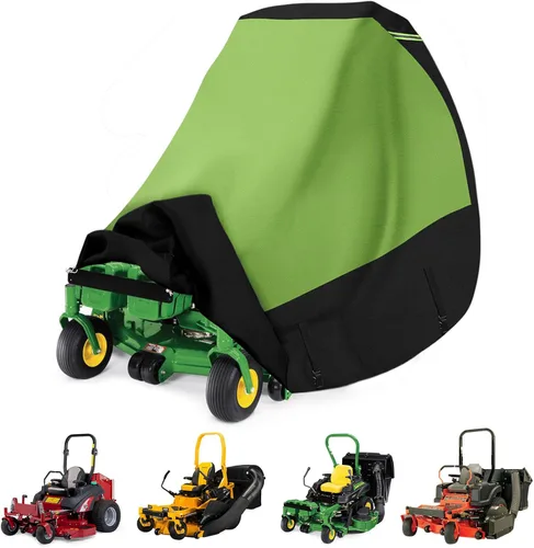 Miniatura 8 de Funda para cortacésped con accesorio de ensacado, impermeable, resistente, se adapta a cubiertas de cortacésped de hasta 54 pulgadas, poliéster 600D