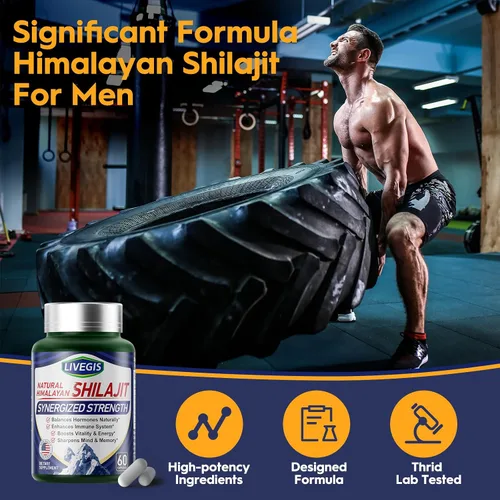 Miniatura 4 de Himalayan Shilajit Cápsulas equilibran las hormonas, aumentan la inmunidad, mejoran la vitalidad y la memoria, suplemento de alta potencia
