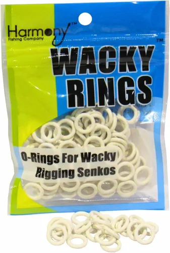 Miniatura 10 de (100pk) – O-Rings for Wacky Rigging Senkos/Worms/Soft Stickbaits – Bait Saver Orings for Senko Worm – Save Your Baits from Tearing While Wacky Neko
