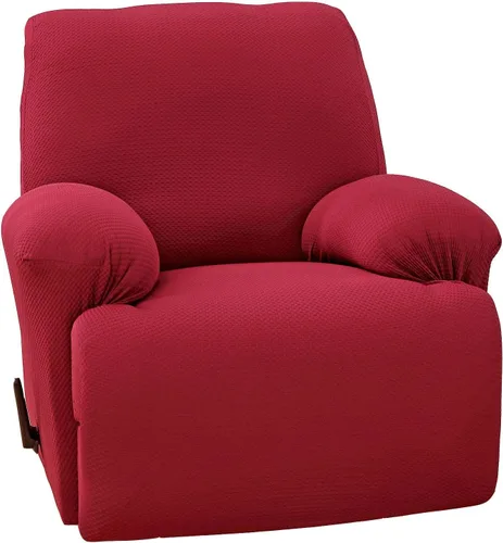 Miniatura 7 de MarCielo Funda elástica para sillón reclinable, 1 pieza, funda para sofá, funda para silla de muebles (negro)
