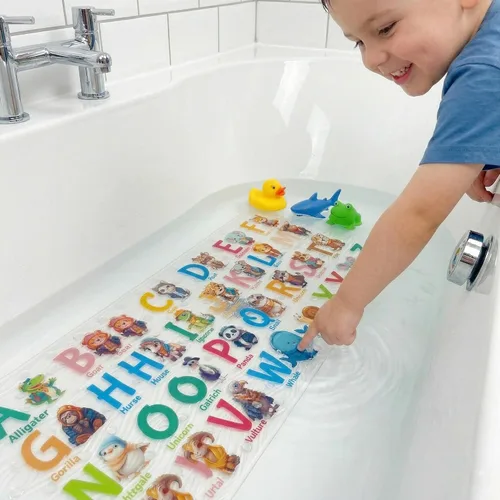 Miniatura 12 de Bonita alfombra de baño antideslizante de dibujos animados para bañera, tapete antideslizante para bañera para niños, tapete de ducha antideslizante