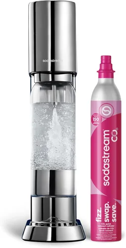 SodaStream Enso - kit para hacer agua con gas, incluye CO2 y botella carbonatadora Acero inoxidable