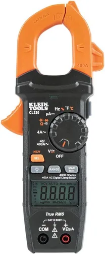 Miniatura 6 de Klein Tools CL320 - Medidor de pinza digital de HVAC, rango automático de 400 amperios CA, voltaje AC/DC, TRMS, microamperios de CC, resistencia