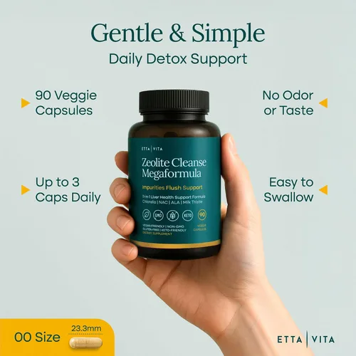 Miniatura 7 de Limpieza, desintoxicación y reparación del hígado - Suplemento de desintoxicación de zeolita para la salud intestinal, cognición y energía natural