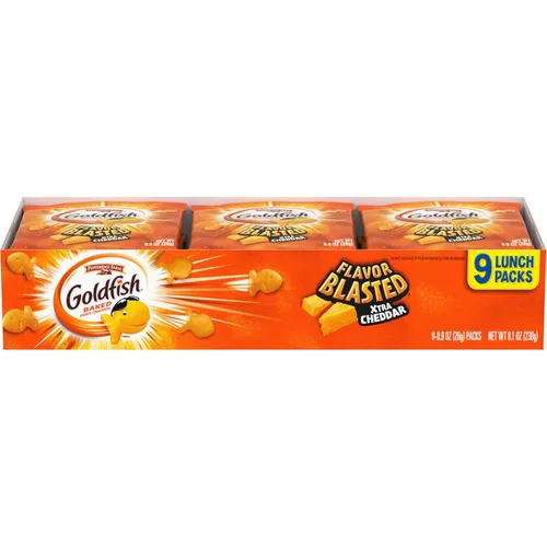 Miniatura 11 de Goldfish Colors Cheddar Crackers, paquete de aperitivos, 0.9 onzas, bandeja de paquete múltiple de 9 CT