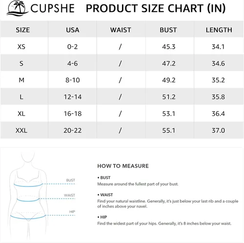 Miniatura 6 de CUPSHE Vestido corto de playa para mujer, manga 34, con botones, vestido midi de verano