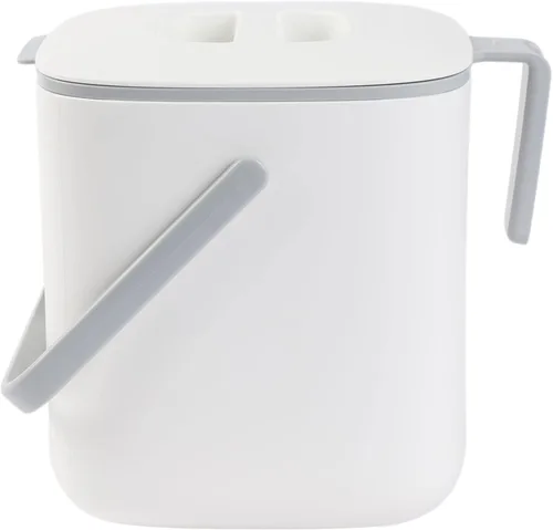 Miniatura 14 de BLUE GINKGO - Basurero de cocina [2.6L / 0.69 GAL] – Cubo de desperdicios de alimentos sin filtro, hermético a olores, para encimera, con asas Verde
