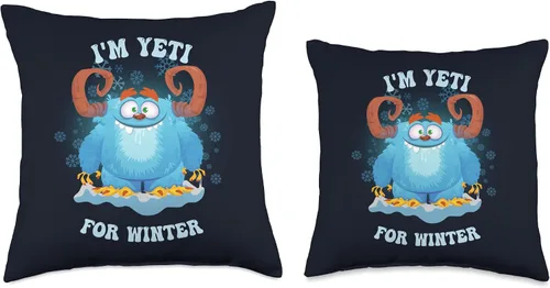 Miniatura 3 de Family Matching Pajamas Yeti Snowman Christmas Cute Yeti - Almohada de invierno con diseño de muñeco de nieve, 16 x 16 pulgadas, multicolor