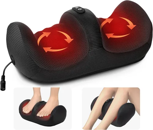 Medcursor - Masajeador de pies Shiatsu con calor | Masajeador de pies y pantorrillas con rodillo de masaje, masaje profundo para fascitis plantar,