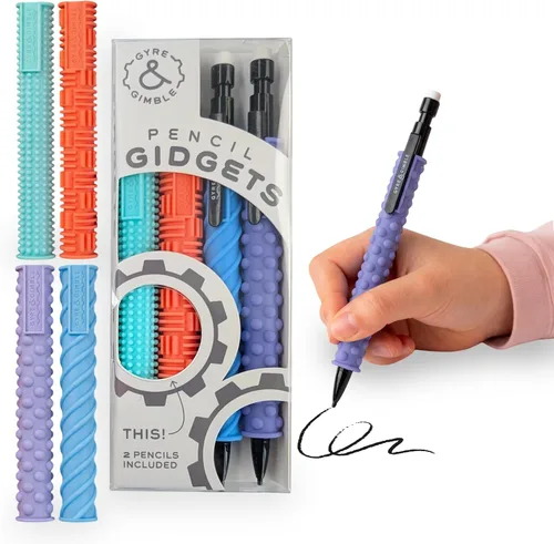 Gyre & Gimble Fundas de Lápiz de Silicona Texturizada para Dedos Nerviosos Silenciosos – Transforma Tu Lápiz Mecánico en una Herramienta Sensorial
