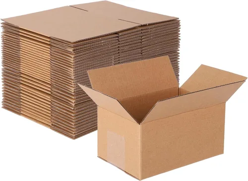 Miniatura 10 de zmybcpack Paquete de 25 cajas de envío de 10x7x5 pulgadas, cajas de cartón para envío, sobres de cartón corrugado Kraft, sobres de cartón para envío
