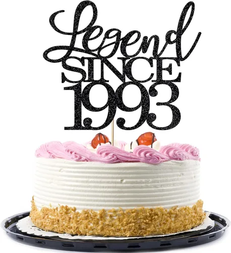 Miniatura 13 de Legend since 1973 - Decoración para pastel de cumpleaños número 53, decoración de pastel de feliz cumpleaños para hombres y mujeres de 53 años