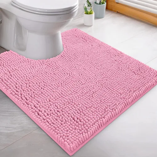 Miniatura 139 de LuxUrux Tapete de microfibra afelpada, de felpilla extrasuave, pelo largo de 1 pulgada, muy absorbente, para baño o ducha, lavar y secar a máquina