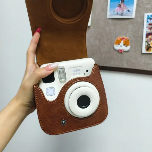 Miniatura 3 de Protective Case for Fujifilm Instax Mini 7+ SE Instant Camera, Premium PU Leather Mini 7 Plus 7c 7s Case Bag with Removable Adjustable Strap (Brown)