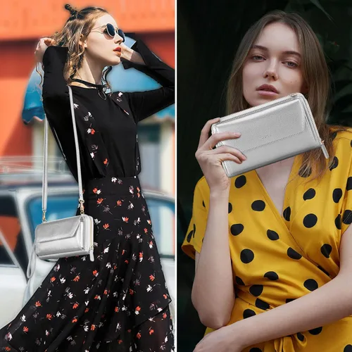 Miniatura 2 de nuoku Carteras para mujeres con ranuras para tarjetas de crédito con bloqueo RFID de gran capacidad