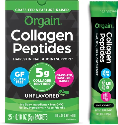 Miniatura 10 de Orgain - Polvo de péptidos de colágeno hidrolizado para mujeres y hombres, chocolate, 20g de colágeno alimentado con pasto - Suplemento de apoyo
