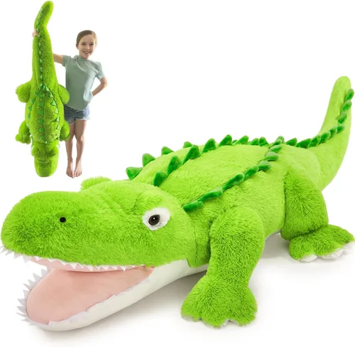 Miniatura 12 de Tezituor Peluche de tiburón ballena gigante de 51 pulgadas, almohada corporal grande de peluche de tiburón ballena azul de 4.3 pies para niñas
